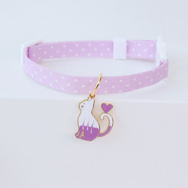 Adjustable Cat Collar(Includes a pendant, safety buckle & bells)