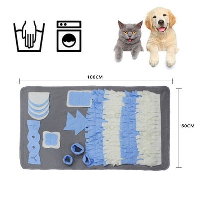 Dog Snuffle Mat & Puzzle Toy Increases IQ & Slow Dispensing Feeder
