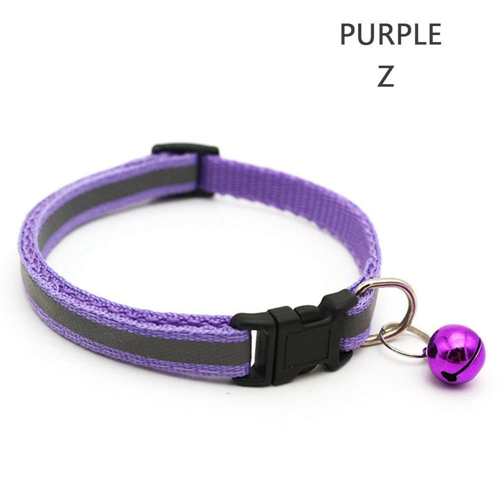 Reflective Nylon Dog Collar Night Safety Flashing Light Up Adjustable