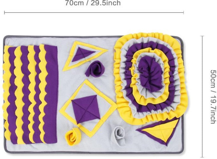 Dog Snuffle Mat & Puzzle Toy Increases IQ & Slow Dispensing Feeder