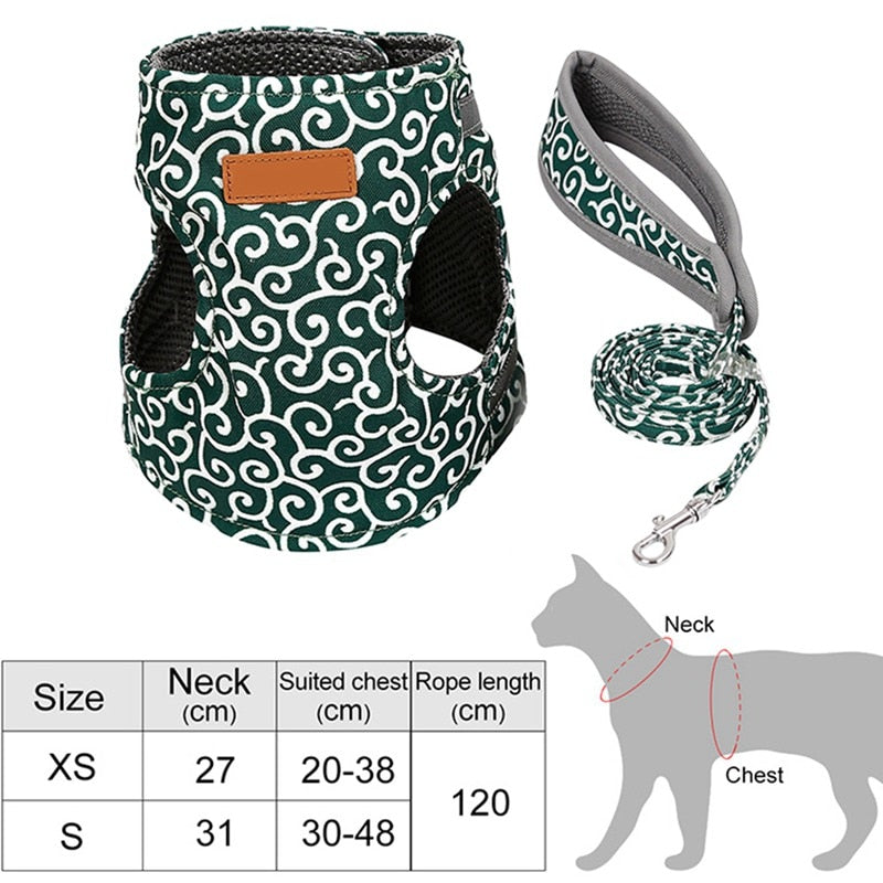Cat Vest Outdoor Travel Harness & Lead Set