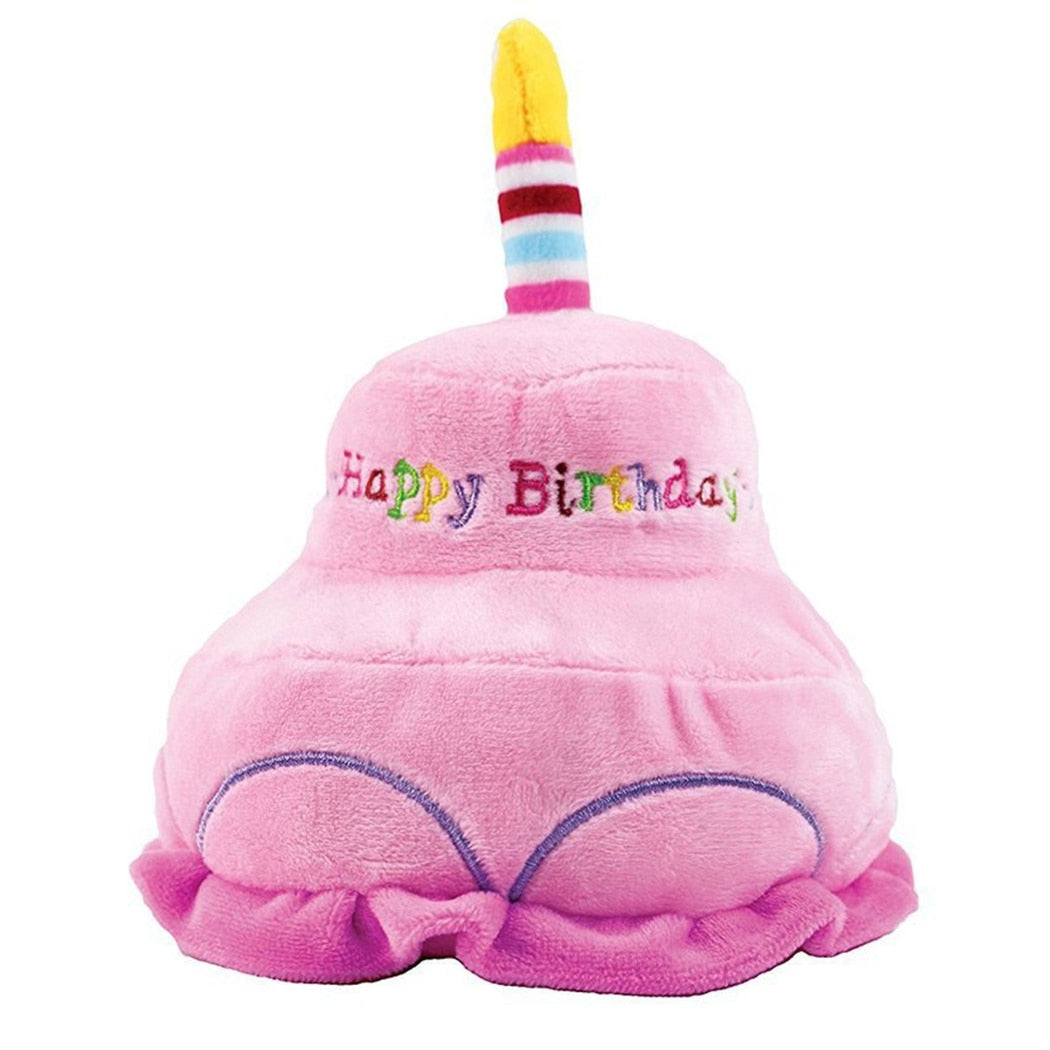 Cute Dogs & Puppies Chew Toys in a Birthday Cake Shape
