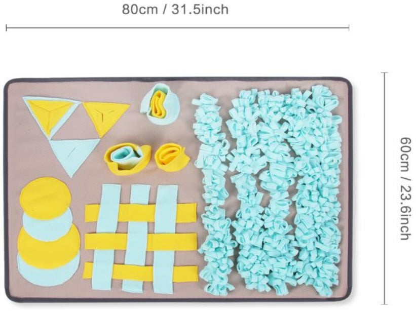 Dog Snuffle Mat & Puzzle Toy Increases IQ & Slow Dispensing Feeder