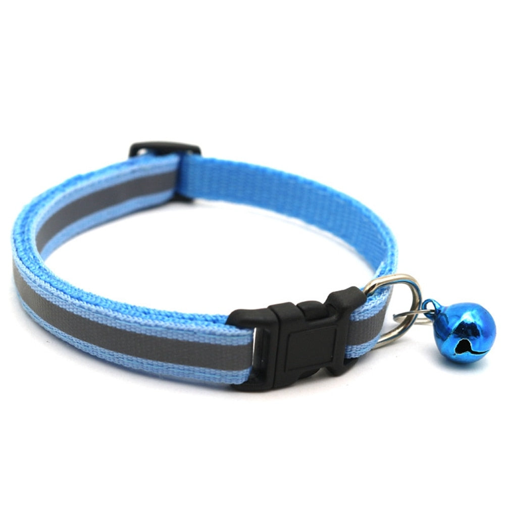 Reflective Nylon Dog Collar Night Safety Flashing Light Up Adjustable