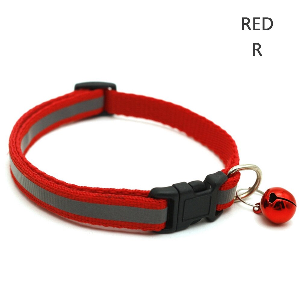Reflective Nylon Dog Collar Night Safety Flashing Light Up Adjustable