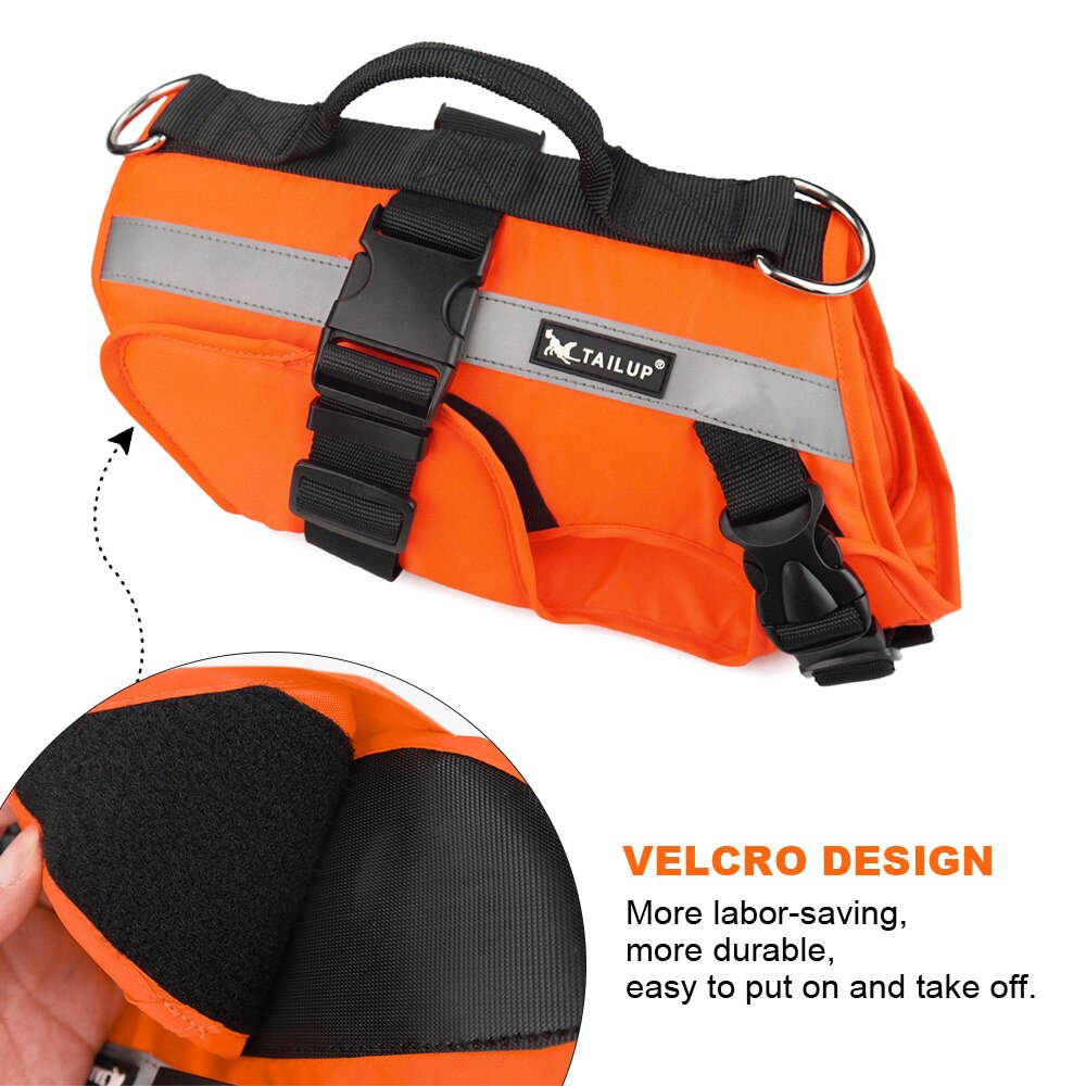 Dog Life Jacket Outdoor Safety Clothes Life Vest Swimming Preserver Rescue