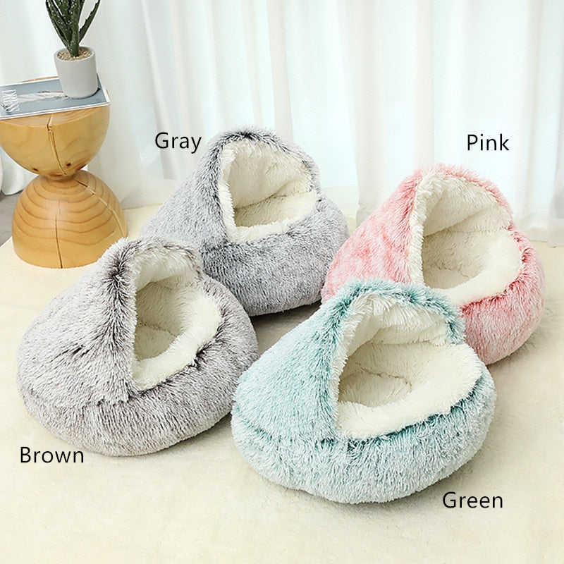 Comfy Soft Plush Bed/Den For Cats Or Small Dogs