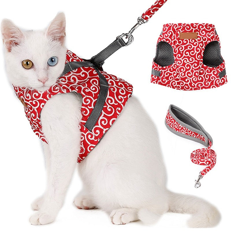 Cat Vest Outdoor Travel Harness & Lead Set