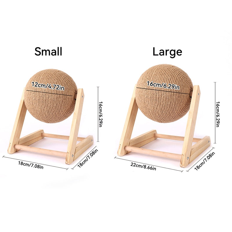 Cat Scratching Toy Sisal Rope Ball Board for Paw Scratcher Wear-resistant