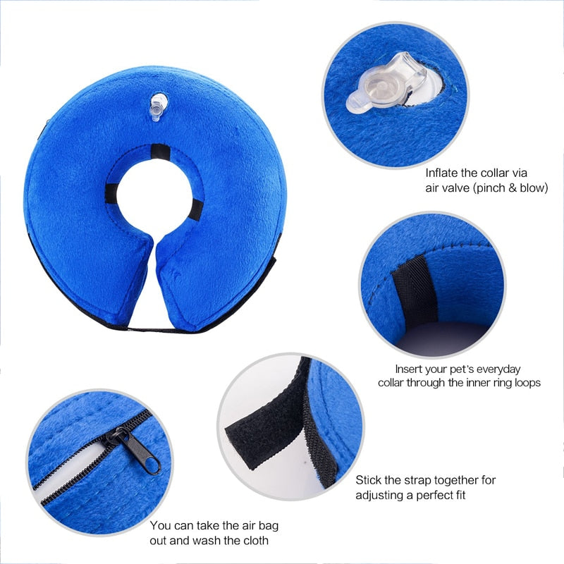 Protective Inflatable Anti-Bite Collar for Fur Babies in Recovery