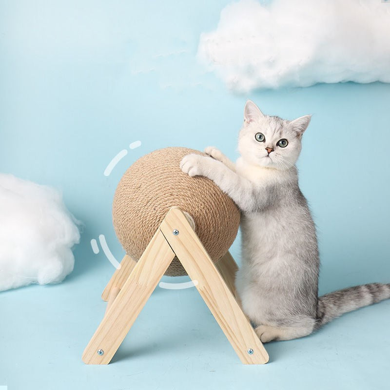 Cat Scratching Toy Sisal Rope Ball Board for Paw Scratcher Wear-resistant
