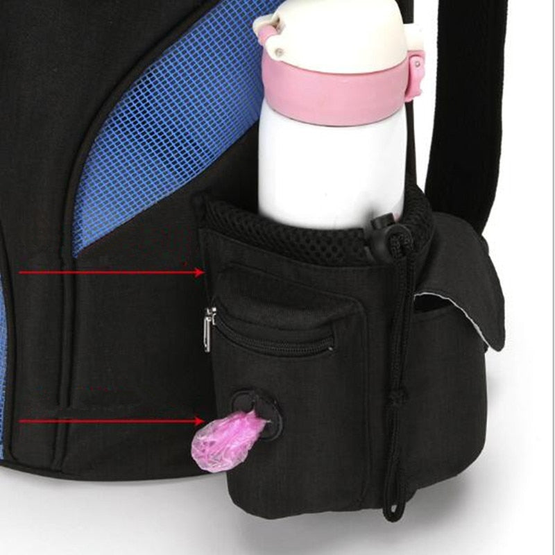 Breathable Waterproof Small Dog or Cat Rucksack with Bottle Holder(Available in 2 sizes)