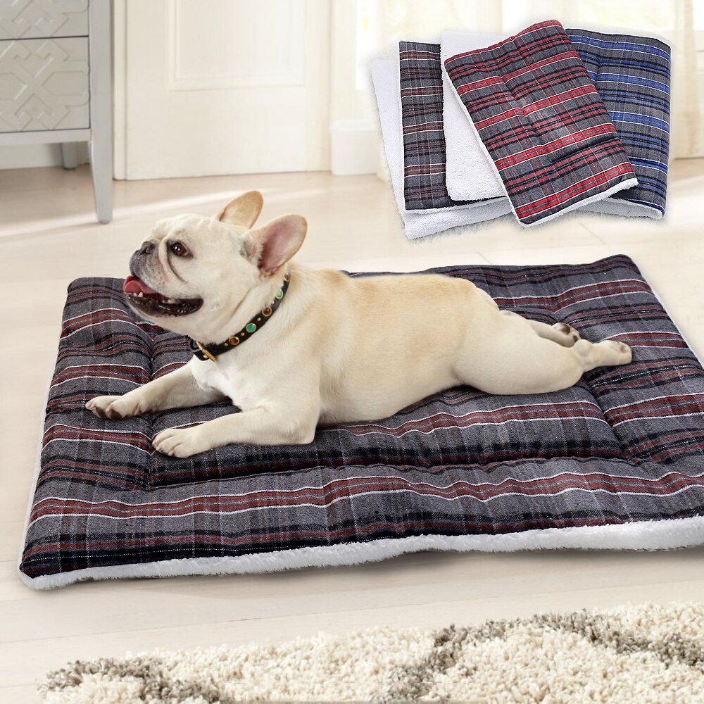 Cotton Cushion Soft Warm Fleece Lounger Bed For Small Medium Large Dogs & Puppies