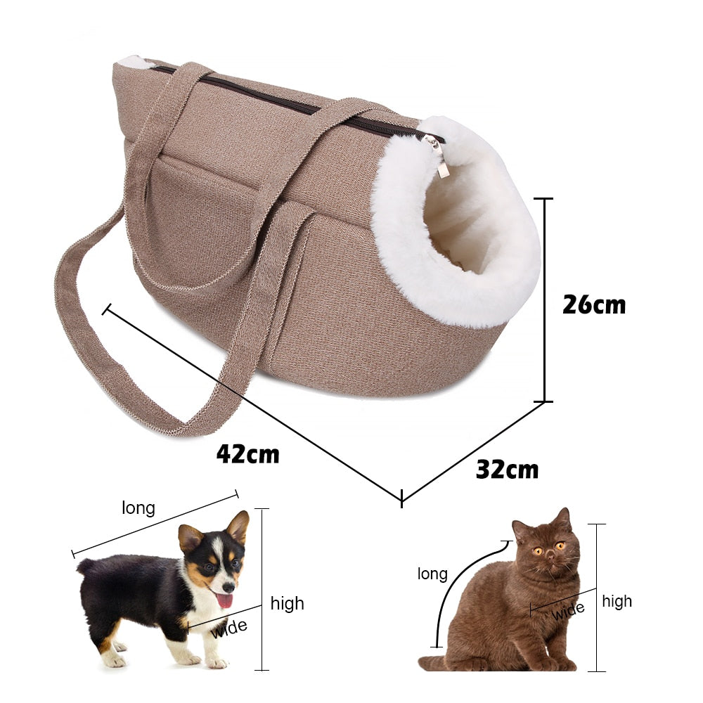 Pets Carrier for Cats Plush Warm and Snug for Superb Comfort