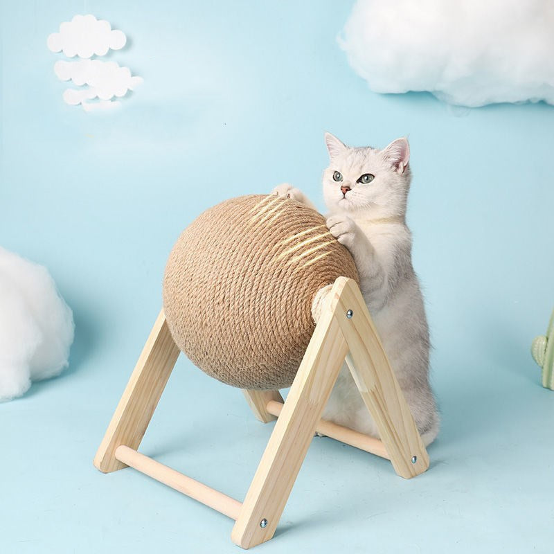 Cat Scratching Toy Sisal Rope Ball Board for Paw Scratcher Wear-resistant