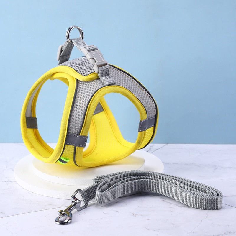 Escape Proof Cat Harness and Lead Set Adjustable Mesh