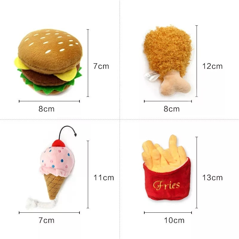 Funny Dogs Squeaky Fast Food Toys