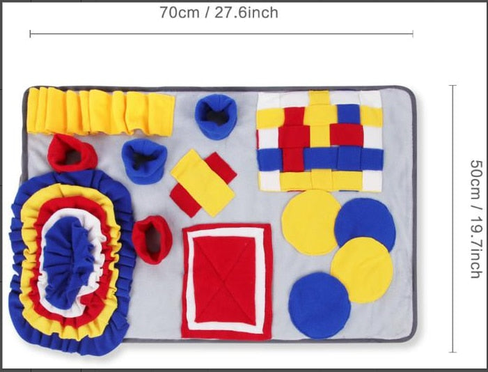 Dog Snuffle Mat & Puzzle Toy Increases IQ & Slow Dispensing Feeder