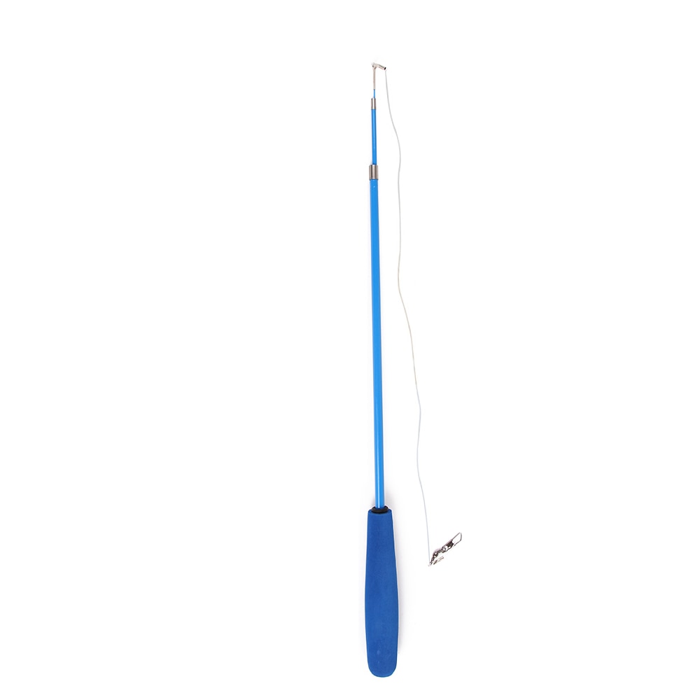 Interactive Toy Feather Teaser with Stick and Retractable Feather/Bell