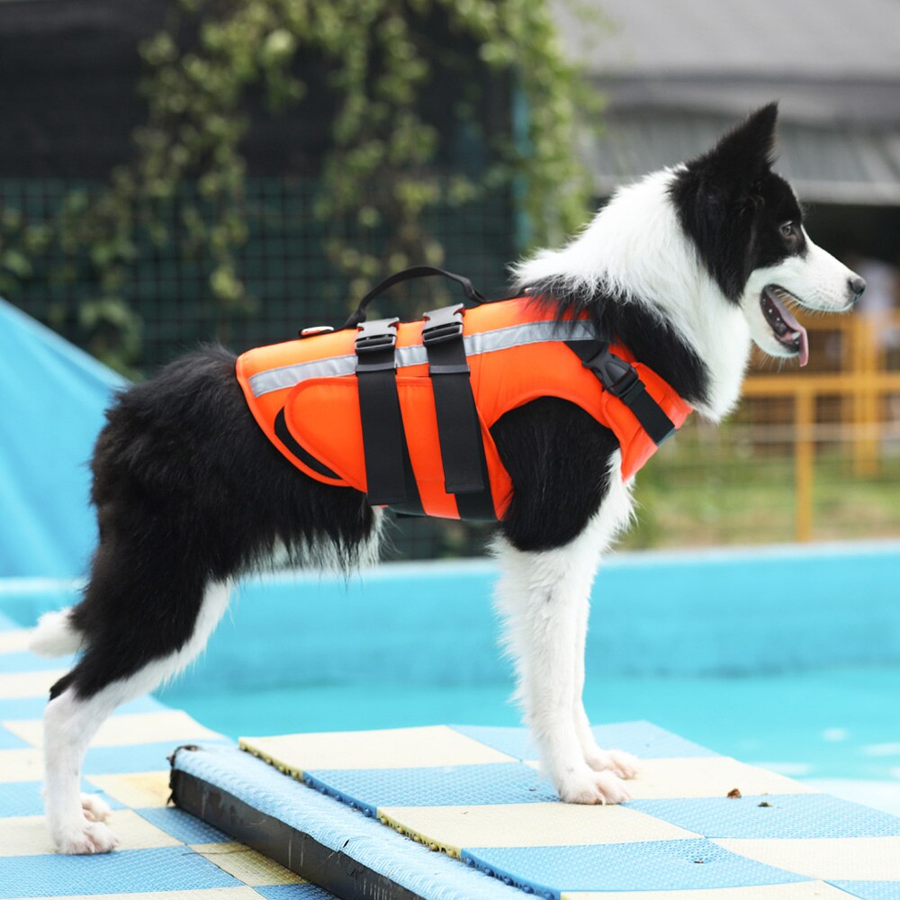 Dog Life Jacket Outdoor Safety Clothes Life Vest Swimming Preserver Rescue