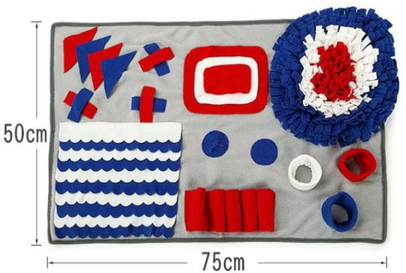 Dog Snuffle Mat & Puzzle Toy Increases IQ & Slow Dispensing Feeder