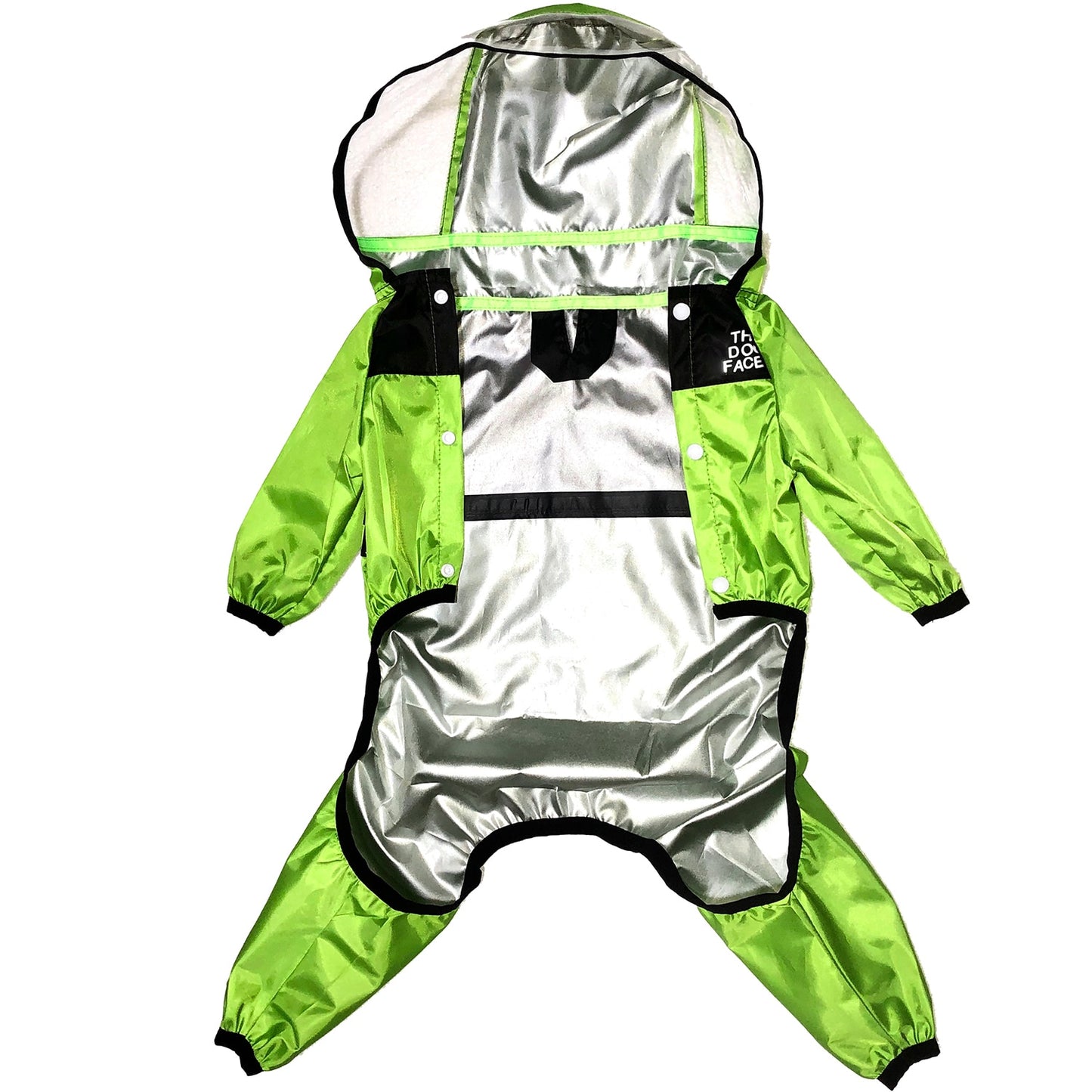 Dogs Transparent Hooded Waterproof Coat