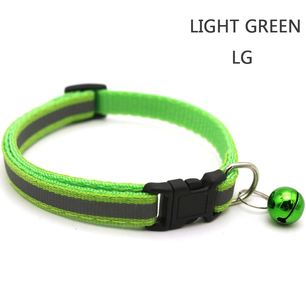 Reflective Nylon Dog Collar Night Safety Flashing Light Up Adjustable