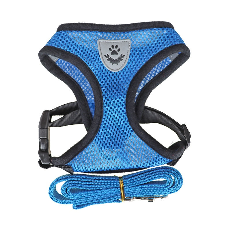 Nylon Mesh Harness And Lead Breathable for Small Dogs & Puppies