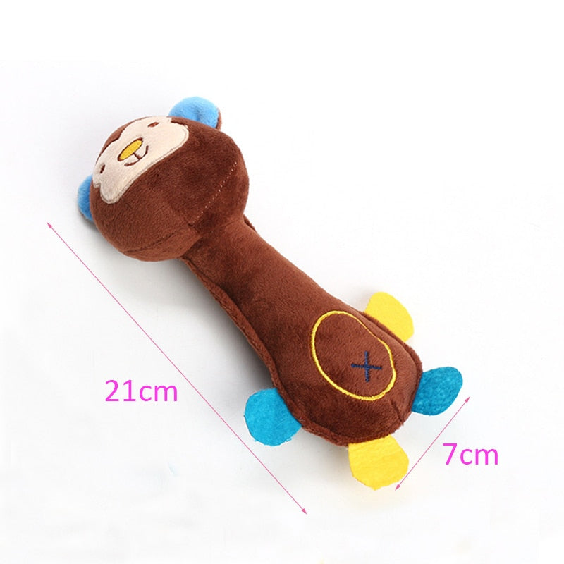 Durable Dog Plush Toy Animal Shape with Squeaky
