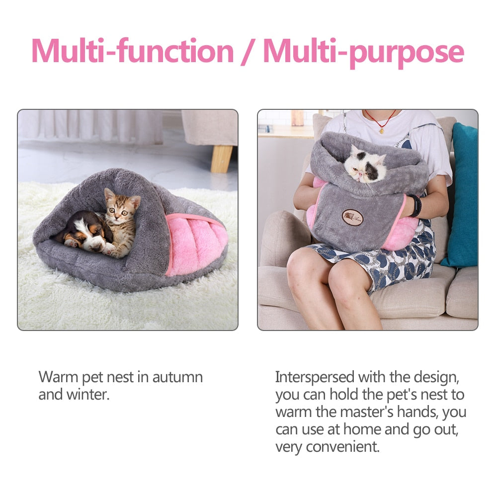 Warm Cat or Puppy Bed Cushion Cosy Basket
