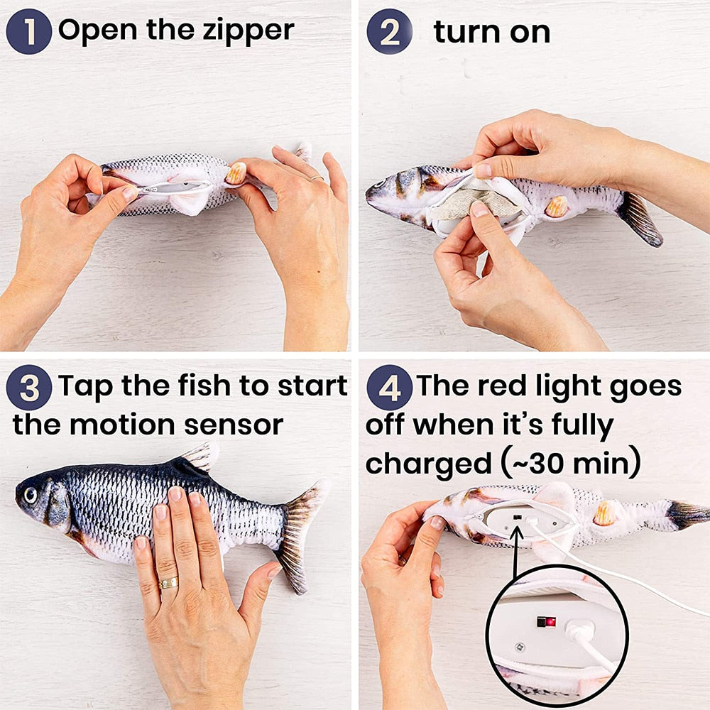 Interactive Electronic Floppy Fish Toys for Dogs