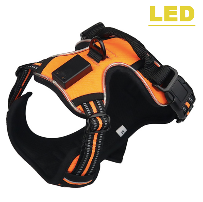 Dogs LED Harness with Flashing Light for Safety