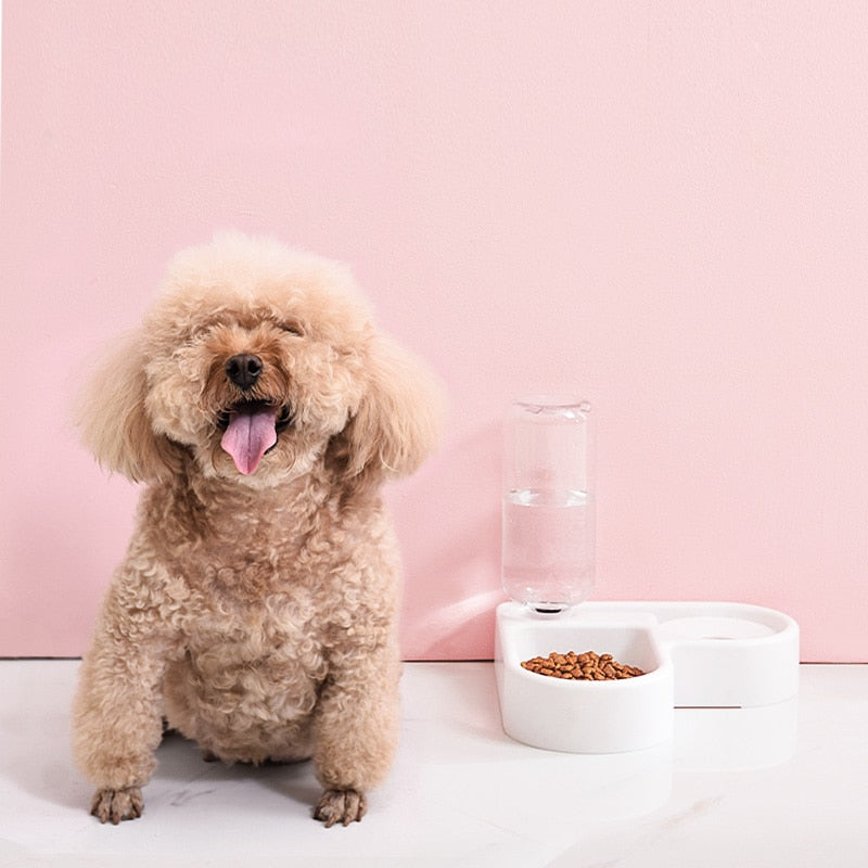 Automatic Water & Food Dispenser Bowls For Cats & Dogs(Space saving corner design)