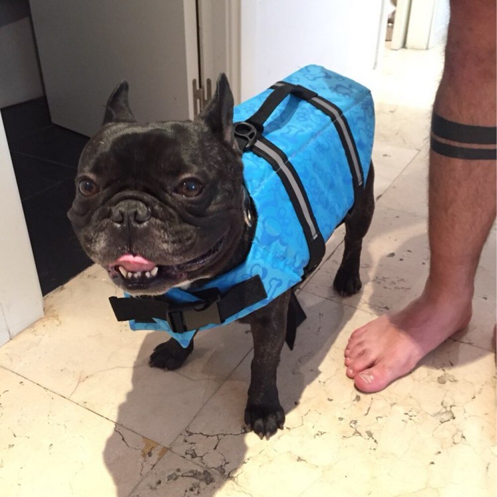 Dog Life Vest Summer Printed Life Jacket Dog Safety Swimwear