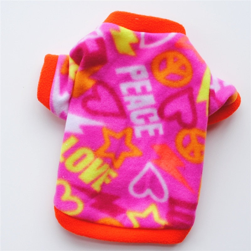 Warm Fleece Dog Pullover in a Range of Cute Designs