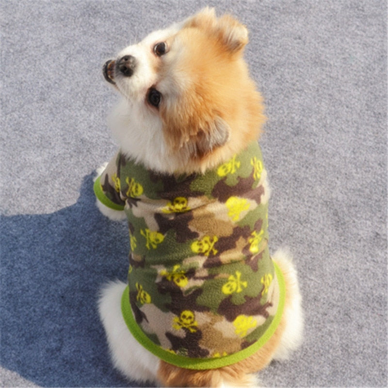 Warm Fleece Dog Pullover in a Range of Cute Designs