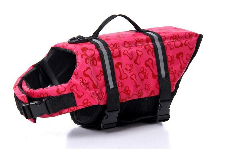 Dog Life Vest Summer Printed Life Jacket Dog Safety Swimwear