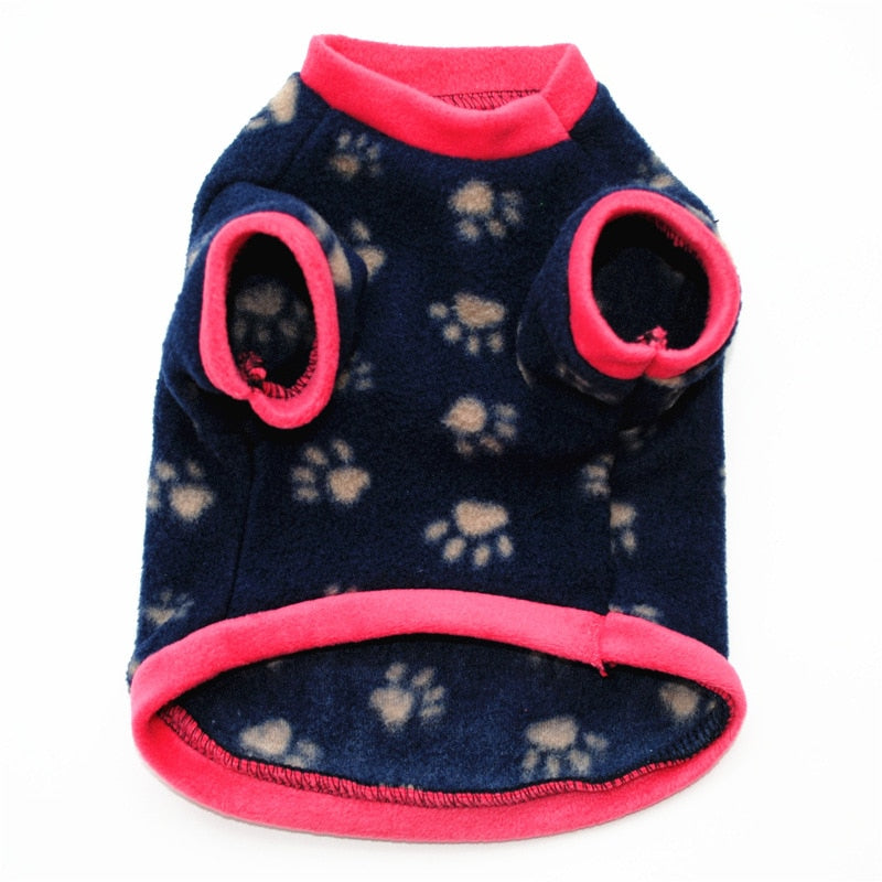 Warm Fleece Dog Pullover in a Range of Cute Designs