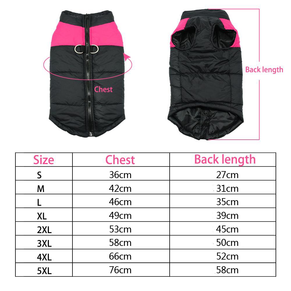 Dog Jacket For Small Medium Large Dogs