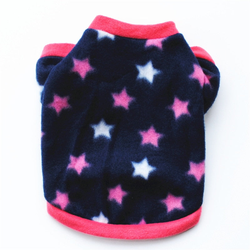 Warm Fleece Dog Pullover in a Range of Cute Designs