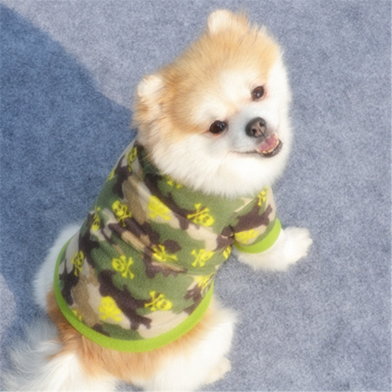 Warm Fleece Dog Pullover in a Range of Cute Designs