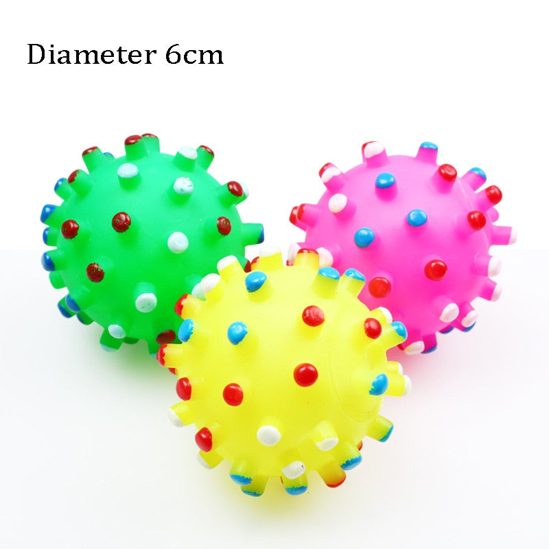 Squeaky Dog Ball made with Rubber a Fun Chew For Puppies too