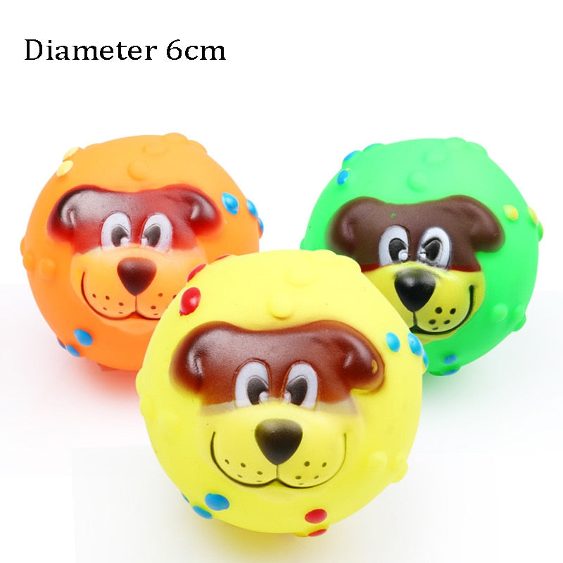 Squeaky Dog Ball made with Rubber a Fun Chew For Puppies too