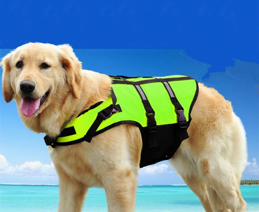 Dog Life Vest Summer Printed Life Jacket Dog Safety Swimwear