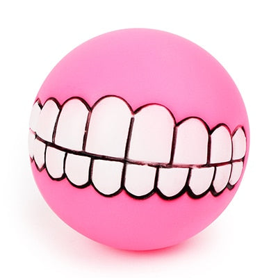 Funny Silicone Dog Ball Chew & Tooth Cleaning Squeaky
