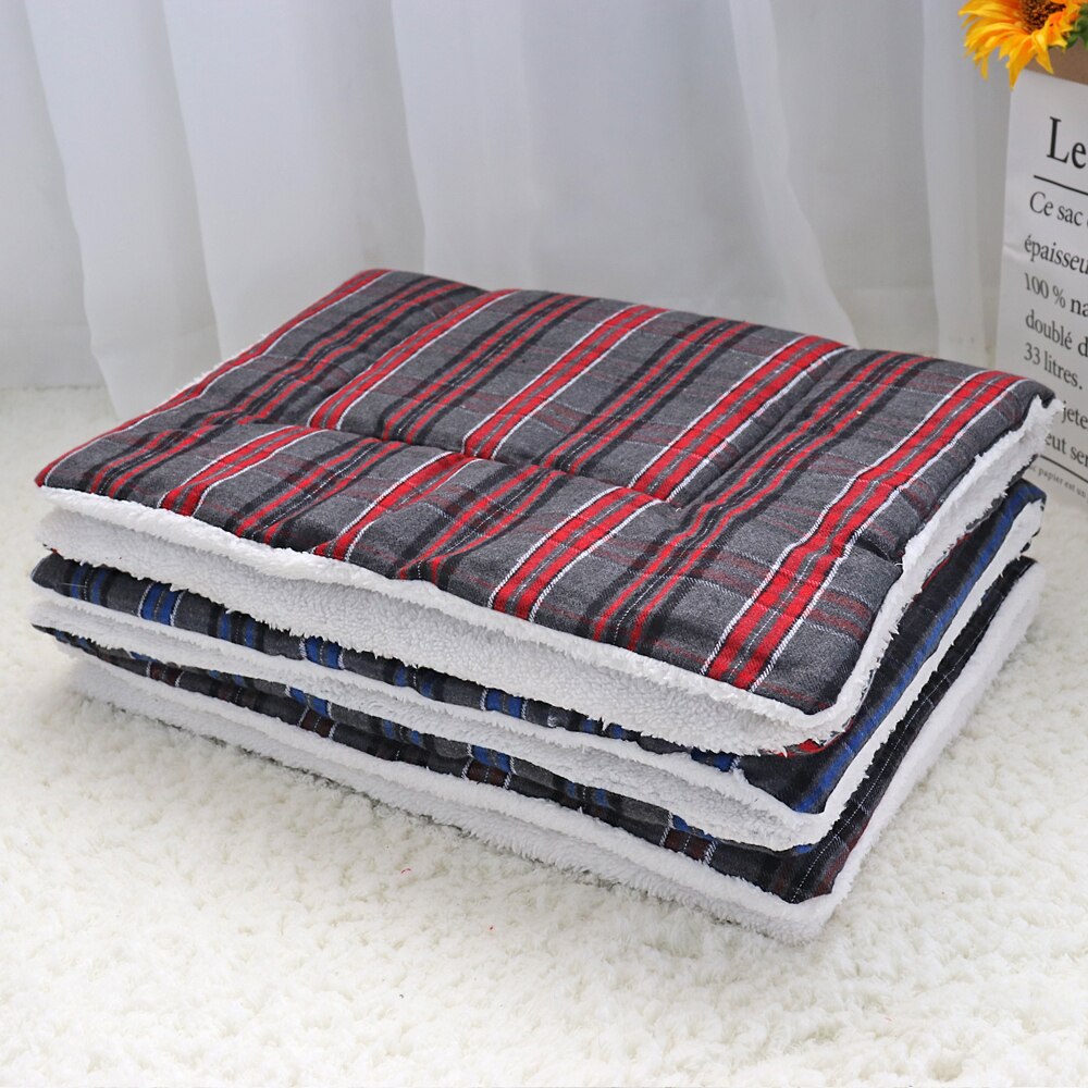 Cotton Cushion Soft Warm Fleece Lounger Bed For Small Medium Large Dogs & Puppies