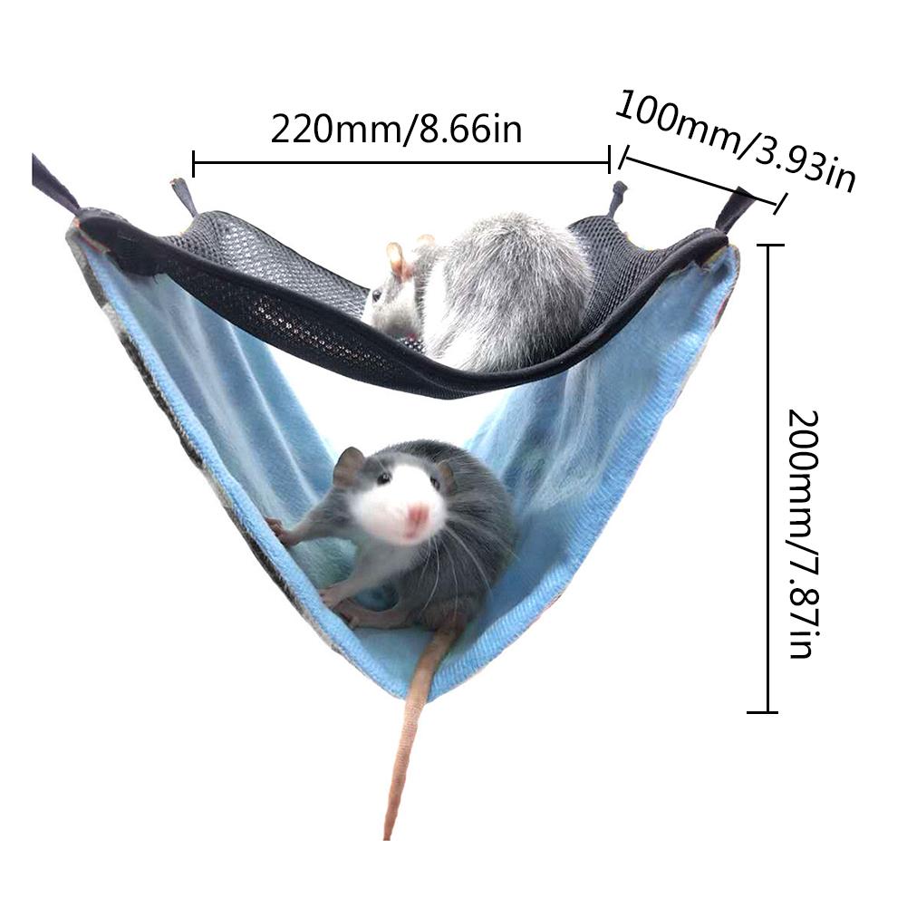 Double Layer Breathable Mesh Hanging Bed/Nest For Hamsters And Other Small Rodents