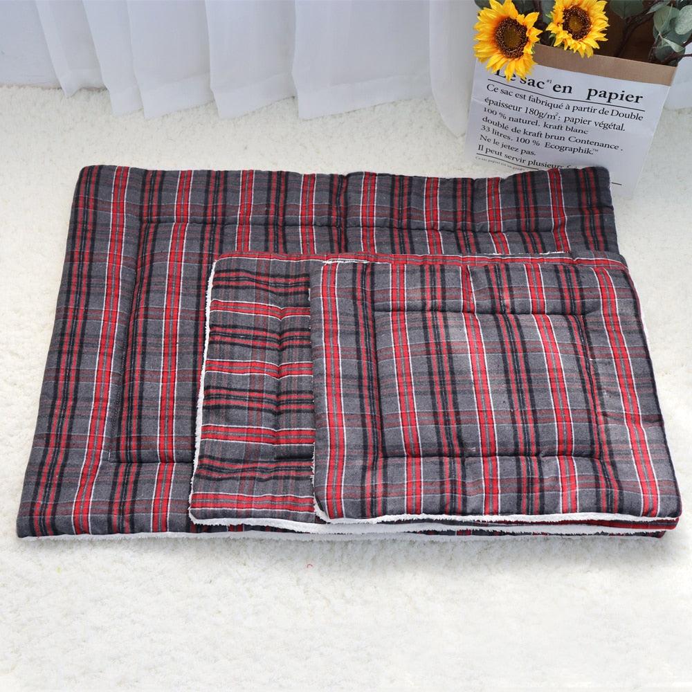 Cotton Cushion Soft Warm Fleece Lounger Bed For Small Medium Large Dogs & Puppies