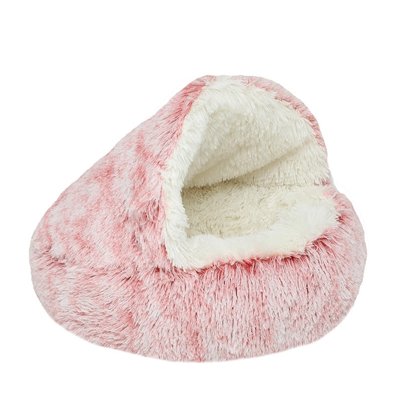 Comfy Soft Plush Bed/Den For Cats Or Small Dogs
