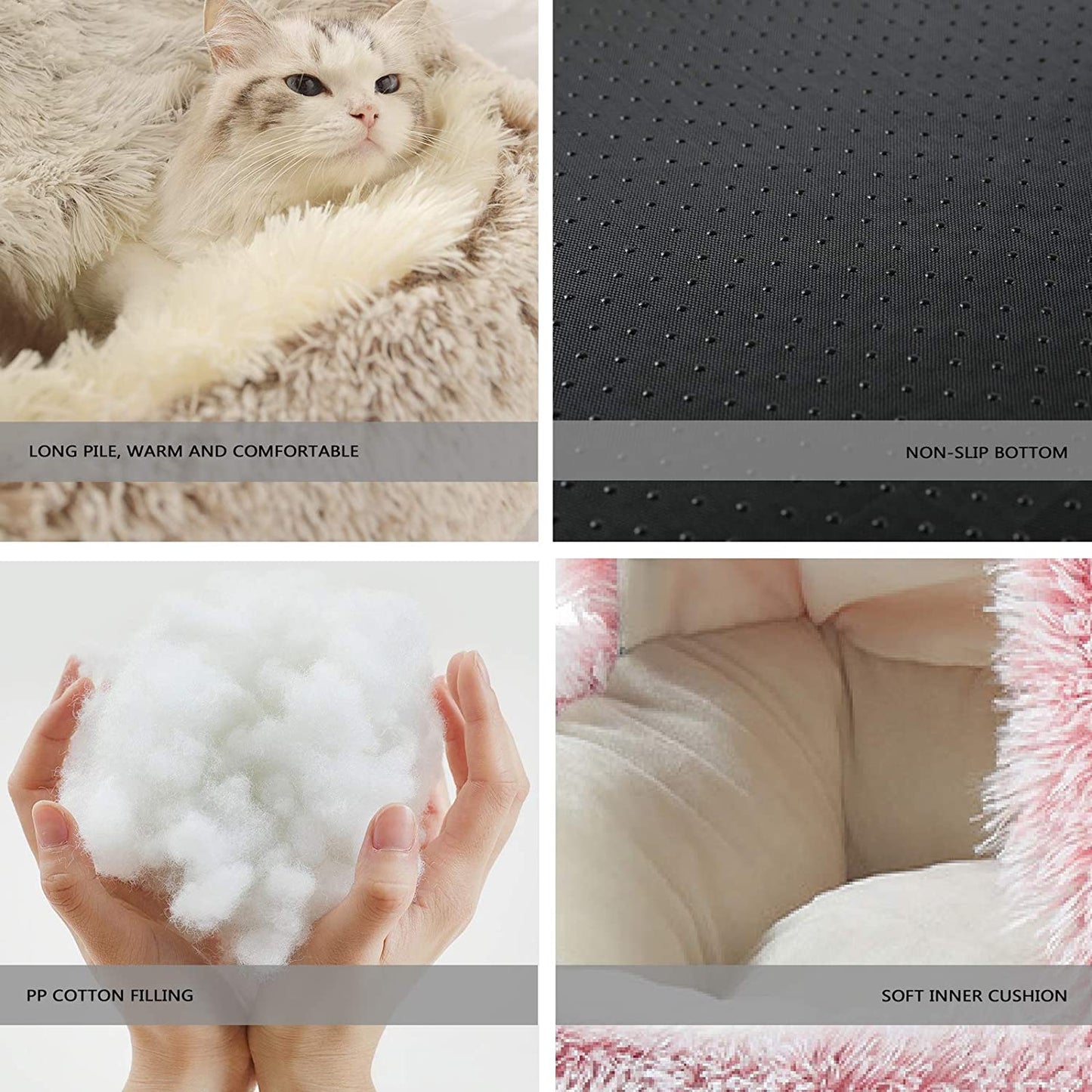 Comfy Soft Plush Bed/Den For Cats Or Small Dogs